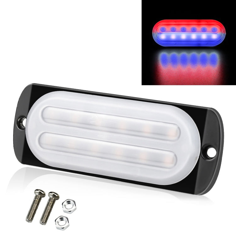 DC12V-24V / 36W Car Truck Emergency Strobe Flash Warning Light 12LEDs Ultra-thin Side Lights(Red + Blue) - Warning Lights by PMC Jewellery | Online Shopping South Africa | PMC Jewellery | Buy Now Pay Later Mobicred