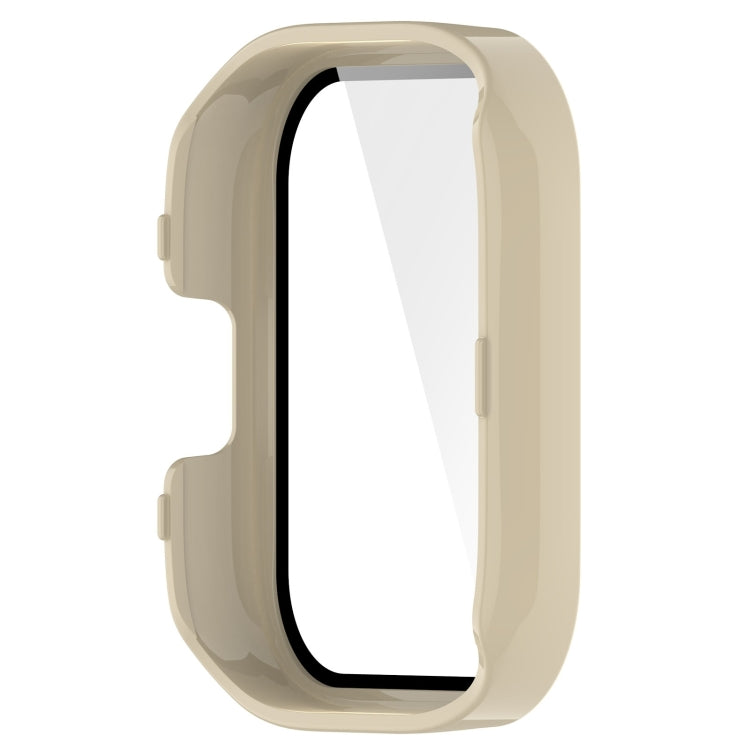 For Redmi Watch 3 Lite / Redmi Watch 3 Active PC + Tempered Film Integrated Watch Protective Case(Ivory White) - Watch Cases by PMC Jewellery | Online Shopping South Africa | PMC Jewellery