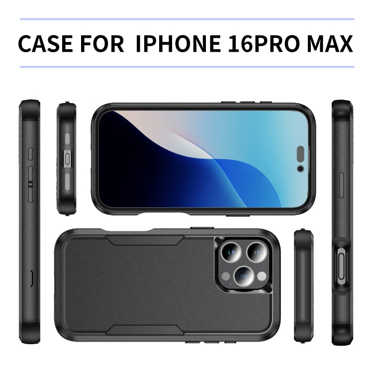 For iPhone 16 Pro Max Commuter Shockproof TPU + PC Phone Case(Black) - iPhone 16 Pro Max Cases by PMC Jewellery | Online Shopping South Africa | PMC Jewellery | Buy Now Pay Later Mobicred