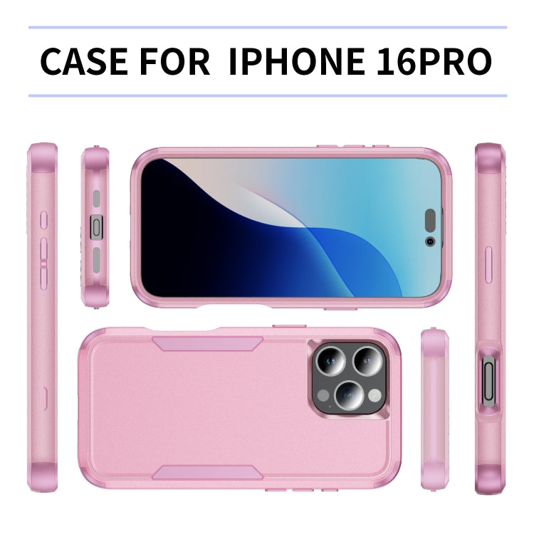 For iPhone 16 Pro Commuter Shockproof TPU + PC Phone Case(Pink) - iPhone 16 Pro Cases by PMC Jewellery | Online Shopping South Africa | PMC Jewellery | Buy Now Pay Later Mobicred