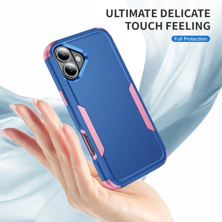 For iPhone 16 Commuter Shockproof TPU + PC Phone Case(Royal Blue+Pink) - iPhone 16 Cases by PMC Jewellery | Online Shopping South Africa | PMC Jewellery | Buy Now Pay Later Mobicred