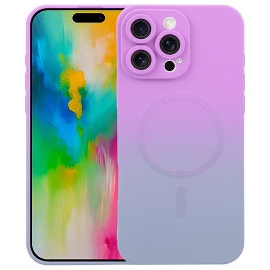 For iPhone 16 Pro Max Liquid TPU Silicone Gradient MagSafe Phone Case(Purple) - iPhone 16 Pro Cases by PMC Jewellery | Online Shopping South Africa | PMC Jewellery | Buy Now Pay Later Mobicred