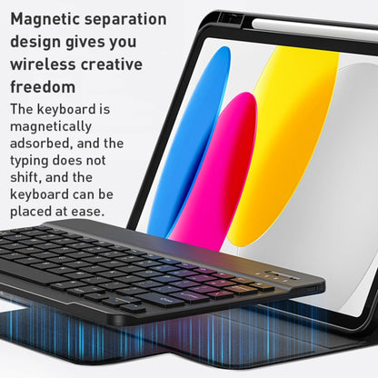For iPad 10th Gen 10.9 2022 WiWU Skin Feel Magnetic Detachable Keyboard Tablet Case(Black) - Universal by WIWU | Online Shopping South Africa | PMC Jewellery