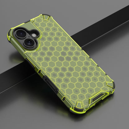 For iPhone 16 Plus Honeycomb Shockproof Phone Case(Green) - iPhone 16 Plus Cases by PMC Jewellery | Online Shopping South Africa | PMC Jewellery | Buy Now Pay Later Mobicred