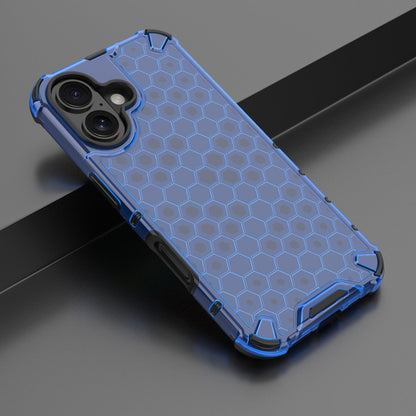 For iPhone 16 Plus Honeycomb Shockproof Phone Case(Blue) - iPhone 16 Plus Cases by PMC Jewellery | Online Shopping South Africa | PMC Jewellery | Buy Now Pay Later Mobicred