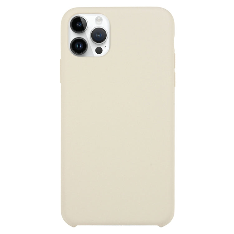 For iPhone 16 Pro Solid Silicone Phone Case(Beige) - iPhone 16 Pro Cases by PMC Jewellery | Online Shopping South Africa | PMC Jewellery | Buy Now Pay Later Mobicred