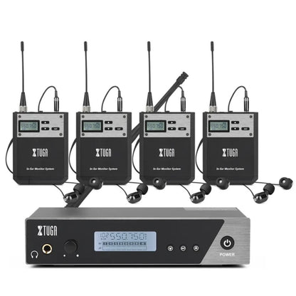 XTUGA  IEM1100 Professional Wireless In Ear Monitor System 4 BodyPacks(EU Plug) - Microphone by XTUGA | Online Shopping South Africa | PMC Jewellery | Buy Now Pay Later Mobicred