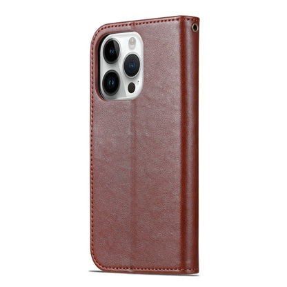 For iPhone 16 Pro Max AZNS Sheepskin Texture Flip Leather Phone Case(Brown) - iPhone 16 Pro Max Cases by AZNS | Online Shopping South Africa | PMC Jewellery | Buy Now Pay Later Mobicred