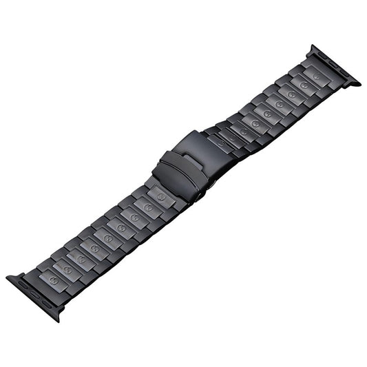 For Apple Watch Series 4 44mm Safety Buckle Titanium Steel Watch Band(Black) - Watch Bands by PMC Jewellery | Online Shopping South Africa | PMC Jewellery