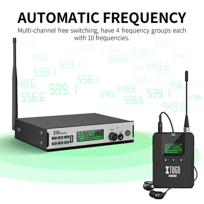 XTUGA SEM100 Professional Wireless In Ear Monitor System 2 BodyPacks(EU Plug) - Microphone by XTUGA | Online Shopping South Africa | PMC Jewellery | Buy Now Pay Later Mobicred