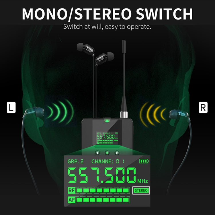 XTUGA SEM100 Professional Wireless In Ear Monitor System 2 BodyPacks(AU Plug) - Microphone by XTUGA | Online Shopping South Africa | PMC Jewellery | Buy Now Pay Later Mobicred