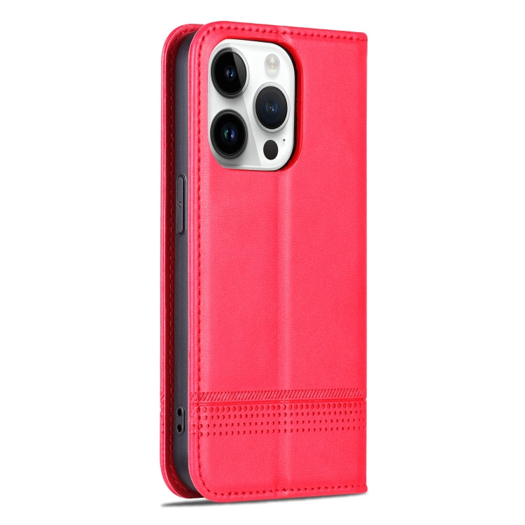 For iPhone 16 Pro AZNS Magnetic Calf Texture Flip Leather Phone Case(Red) - iPhone 16 Pro Cases by AZNS | Online Shopping South Africa | PMC Jewellery | Buy Now Pay Later Mobicred