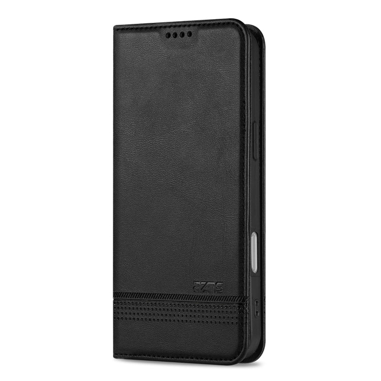 For iPhone 16 Plus AZNS Magnetic Calf Texture Flip Leather Phone Case(Black) - iPhone 16 Plus Cases by AZNS | Online Shopping South Africa | PMC Jewellery | Buy Now Pay Later Mobicred