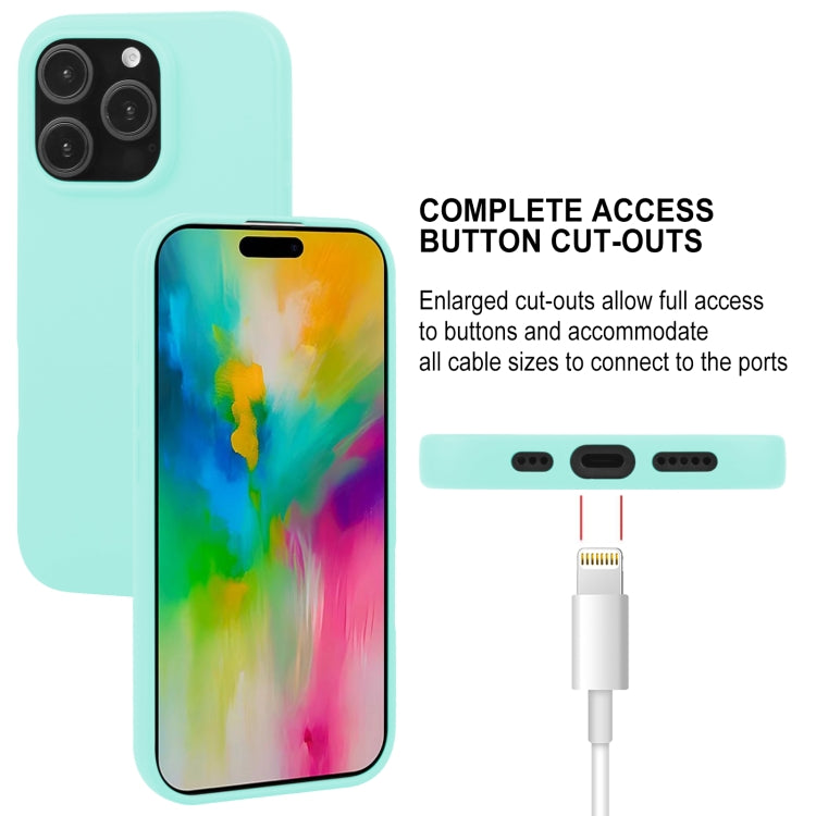 For iPhone 16 Pro GOOSPERY SOFT FEELING Liquid TPU Soft Phone Case(Mint Green) - iPhone 16 Pro Cases by GOOSPERY | Online Shopping South Africa | PMC Jewellery | Buy Now Pay Later Mobicred