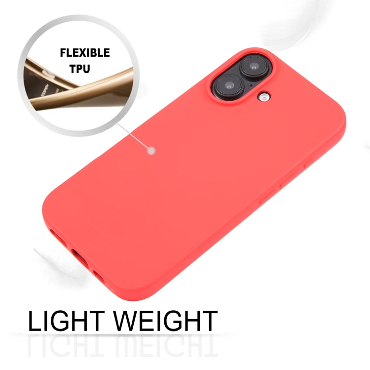 For iPhone 16 Plus GOOSPERY SOFT FEELING Liquid TPU Soft Phone Case(Red) - iPhone 16 Plus Cases by GOOSPERY | Online Shopping South Africa | PMC Jewellery | Buy Now Pay Later Mobicred