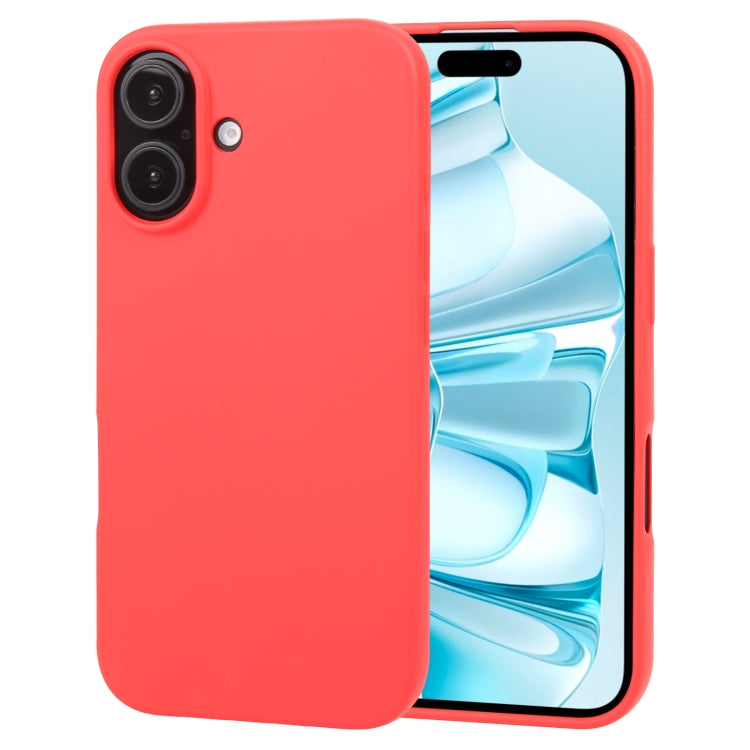 For iPhone 16 GOOSPERY SOFT FEELING Liquid TPU Soft Phone Case(Red) - iPhone 16 Cases by GOOSPERY | Online Shopping South Africa | PMC Jewellery | Buy Now Pay Later Mobicred