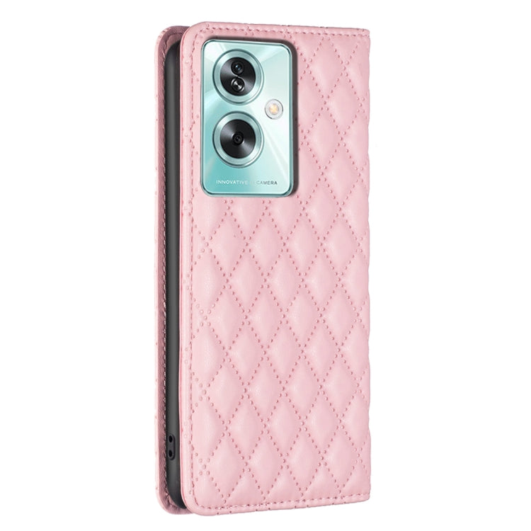 For OPPO A79 5G Diamond Lattice Magnetic Leather Flip Phone Case(Pink) - OPPO Cases by PMC Jewellery | Online Shopping South Africa | PMC Jewellery | Buy Now Pay Later Mobicred