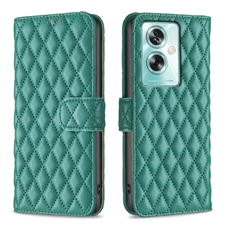 For OPPO A79 5G Diamond Lattice Wallet Leather Flip Phone Case(Green) - OPPO Cases by PMC Jewellery | Online Shopping South Africa | PMC Jewellery