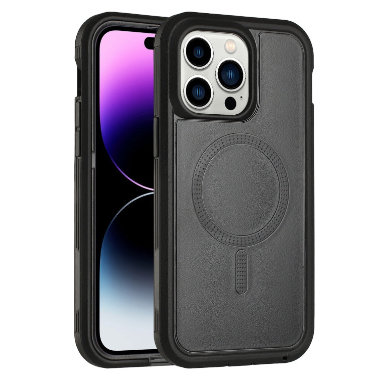 For iPhone 14 Pro Max Defender Series XT MagSafe Magnetic PC + TPU Shockproof Phone Case(Black) - iPhone 14 Pro Max Cases by PMC Jewellery | Online Shopping South Africa | PMC Jewellery