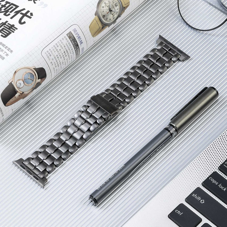 For Apple Watch SE 40mm Five Beads Titanium Steel Watch Band(Grey) - Watch Bands by PMC Jewellery | Online Shopping South Africa | PMC Jewellery