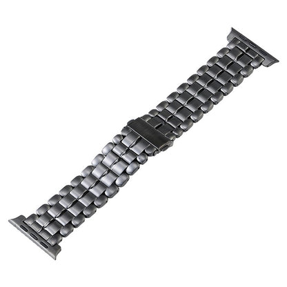 For Apple Watch Series 5 44mm Five Beads Titanium Steel Watch Band(Grey) - Watch Bands by PMC Jewellery | Online Shopping South Africa | PMC Jewellery