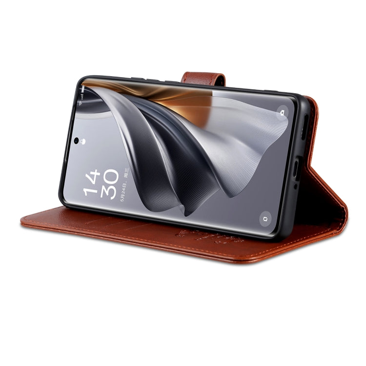 For Huawei Pura 70 AZNS Sheepskin Texture Flip Leather Phone Case(Brown) - Huawei Cases by AZNS | Online Shopping South Africa | PMC Jewellery | Buy Now Pay Later Mobicred