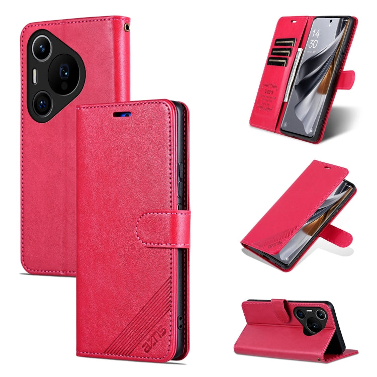 For Huawei Pura 70 Pro / 70 Pro+ AZNS Sheepskin Texture Flip Leather Phone Case(Red) - Huawei Cases by AZNS | Online Shopping South Africa | PMC Jewellery | Buy Now Pay Later Mobicred