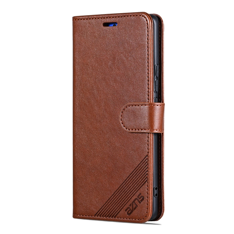 For OPPO Find X8 AZNS Sheepskin Texture Flip Leather Phone Case(Brown) - Find X8 Cases by AZNS | Online Shopping South Africa | PMC Jewellery | Buy Now Pay Later Mobicred