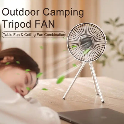 DQ213 4000mAh Outdoor Portable Camping Fan Tent Hanging Vertical Light(Black Grey) - Electric Fans by PMC Jewellery | Online Shopping South Africa | PMC Jewellery | Buy Now Pay Later Mobicred