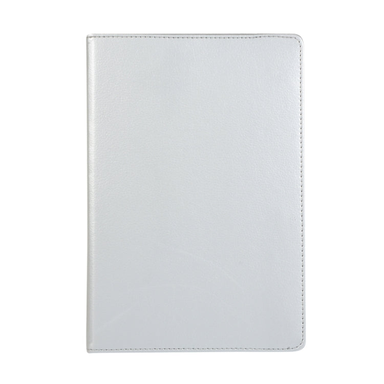 For Samsung Galaxy Tab S9 360 Degrees Rotation Holder Litchi Texture Leather Tablet Case(Silver) - Galaxy Tab S9 Cases by PMC Jewellery | Online Shopping South Africa | PMC Jewellery | Buy Now Pay Later Mobicred