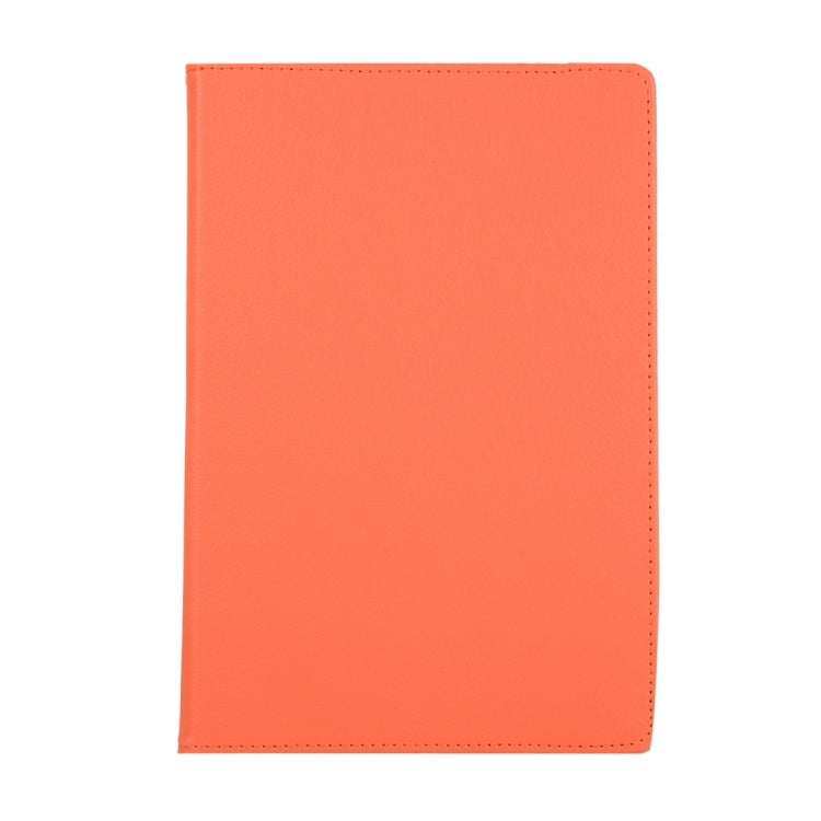 For Samsung Galaxy Tab S9 Ultra 360 Degrees Rotation Holder Litchi Texture Leather Tablet Case(Orange) - Galaxy Tab S9 Ultra Cases by PMC Jewellery | Online Shopping South Africa | PMC Jewellery | Buy Now Pay Later Mobicred