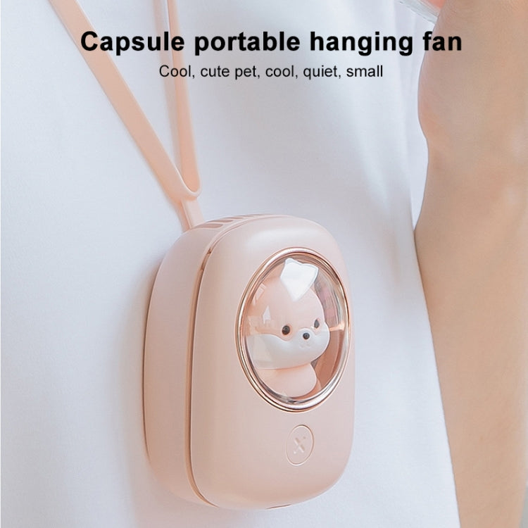 M18 USB Charging Silent Portable Hanging Neck Space Capsule Electric Fan(Pink) - Electric Fans by PMC Jewellery | Online Shopping South Africa | PMC Jewellery | Buy Now Pay Later Mobicred