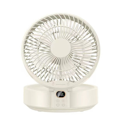 WSK302 4000mAh Swivel Head Wall Mounted Fan with Night Light(White) - Electric Fans by PMC Jewellery | Online Shopping South Africa | PMC Jewellery | Buy Now Pay Later Mobicred