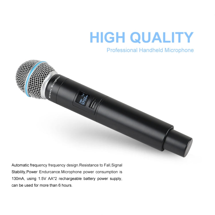 XTUGA A140-HB Wireless Microphone System 4 Channel Handheld Lavalier Headset Microphone(AU Plug) - Microphone by XTUGA | Online Shopping South Africa | PMC Jewellery | Buy Now Pay Later Mobicred