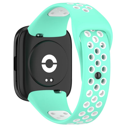 For Redmi Watch 3 Lite / Watch 3 Active Two Color Silicone Watch Band(Teal White) - Watch Bands by PMC Jewellery | Online Shopping South Africa | PMC Jewellery