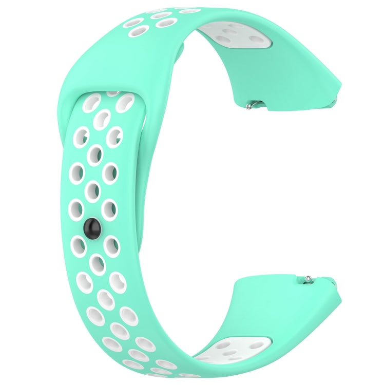 For Redmi Watch 3 Lite / Watch 3 Active Two Color Silicone Watch Band(Teal White) - Watch Bands by PMC Jewellery | Online Shopping South Africa | PMC Jewellery
