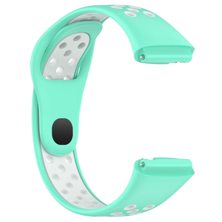 For Redmi Watch 3 Lite / Watch 3 Active Two Color Silicone Watch Band(Teal White) - Watch Bands by PMC Jewellery | Online Shopping South Africa | PMC Jewellery