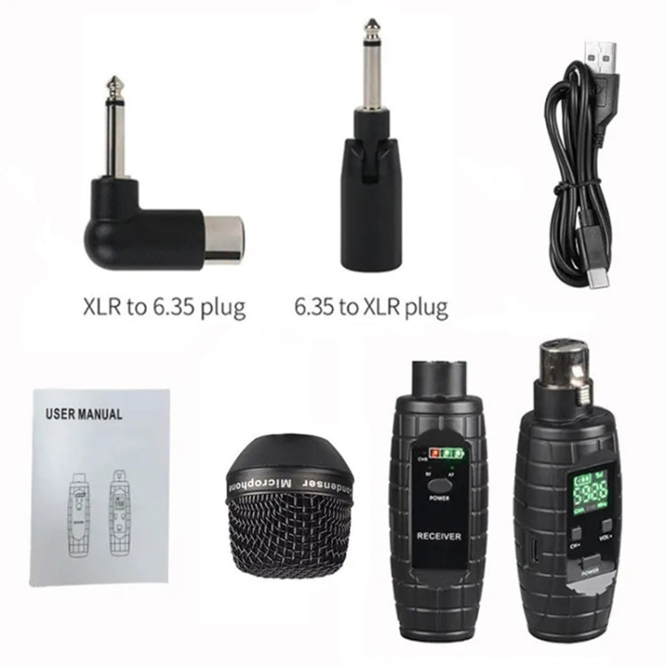 XTUGA U-95 Wireless XLR Transmitter and Receiver UHF Wireless Guitar Transmitter Receiver With Condenser Mic - Microphone by XTUGA | Online Shopping South Africa | PMC Jewellery | Buy Now Pay Later Mobicred