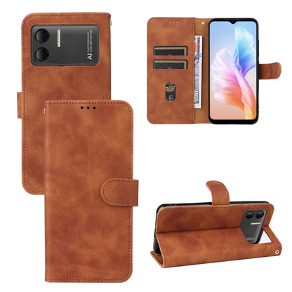 For Doogee X98 / X98 Pro Skin Feel Magnetic Flip Leather Phone Case(Brown) - More Brand by PMC Jewellery | Online Shopping South Africa | PMC Jewellery | Buy Now Pay Later Mobicred