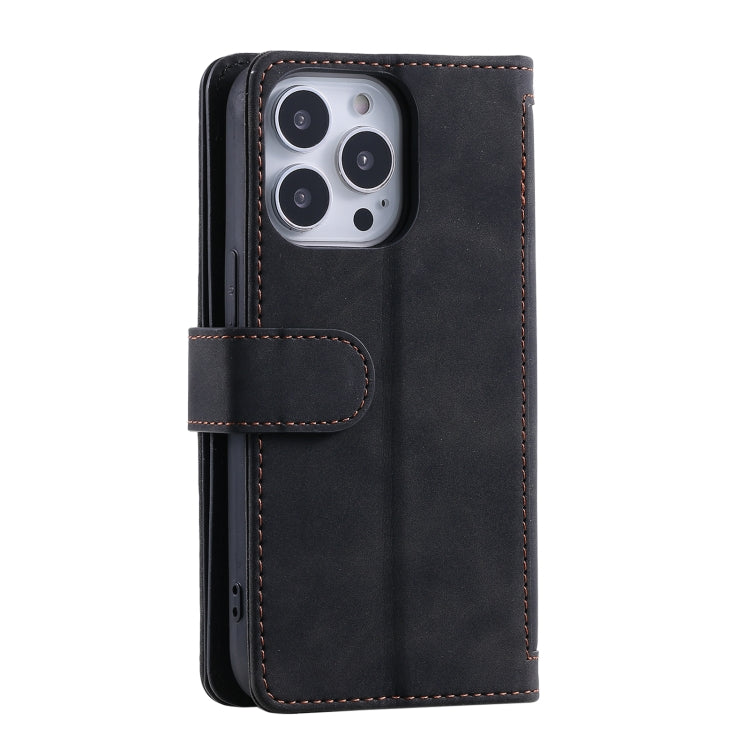 For iPhone 16 Pro Max Nine Card Zipper Bag Leather Phone Case with Lanyard(Black) - iPhone 16 Pro Max Cases by PMC Jewellery | Online Shopping South Africa | PMC Jewellery | Buy Now Pay Later Mobicred