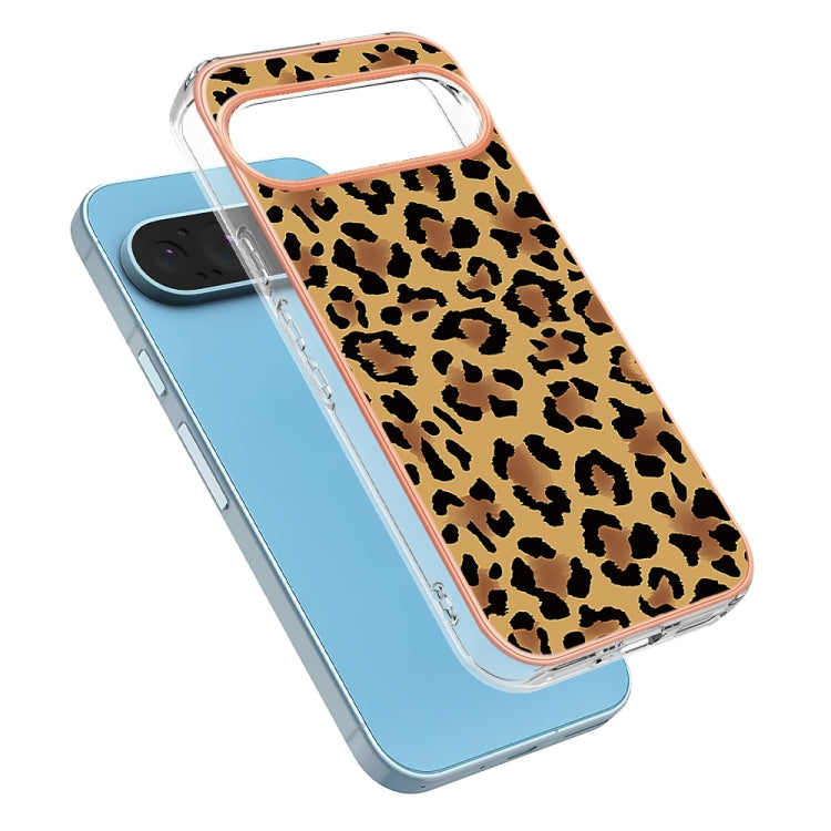 For Google Pixel 9 / 9 Pro Electroplating Dual-side IMD Phone Case(Leopard Print) - Google Cases by PMC Jewellery | Online Shopping South Africa | PMC Jewellery | Buy Now Pay Later Mobicred