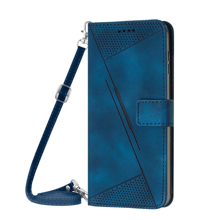 For vivo Y100 IDN Dream Triangle Leather Phone Case with Lanyard(Blue) - vivo Cases by PMC Jewellery | Online Shopping South Africa | PMC Jewellery | Buy Now Pay Later Mobicred