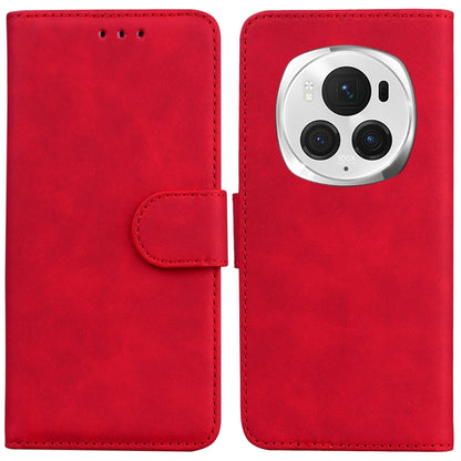 For Honor Magic6 Pro Skin Feel Pure Color Flip Leather Phone Case(Red) - Honor Cases by PMC Jewellery | Online Shopping South Africa | PMC Jewellery | Buy Now Pay Later Mobicred