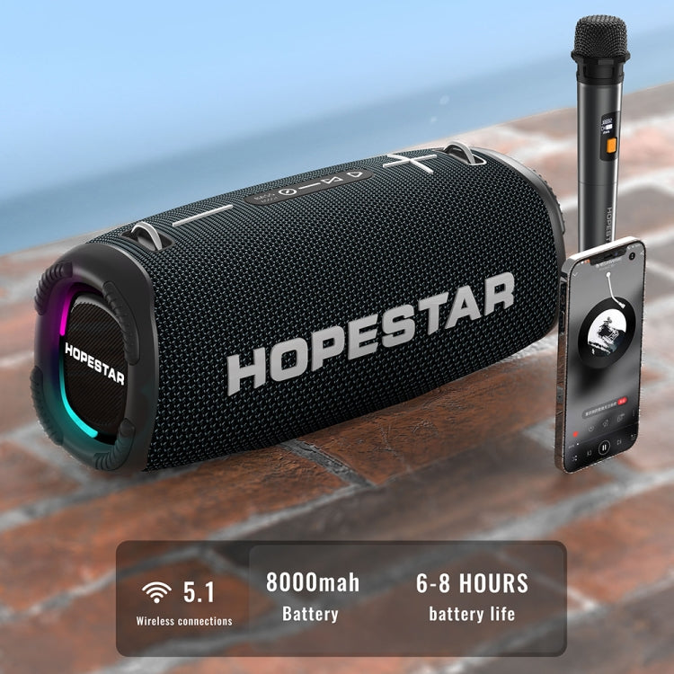 HOPESTAR A6 Max IPX6 Waterproof Outdoor Portable Bluetooth Speaker(Grey) - Desktop Speaker by HOPESTAR | Online Shopping South Africa | PMC Jewellery | Buy Now Pay Later Mobicred