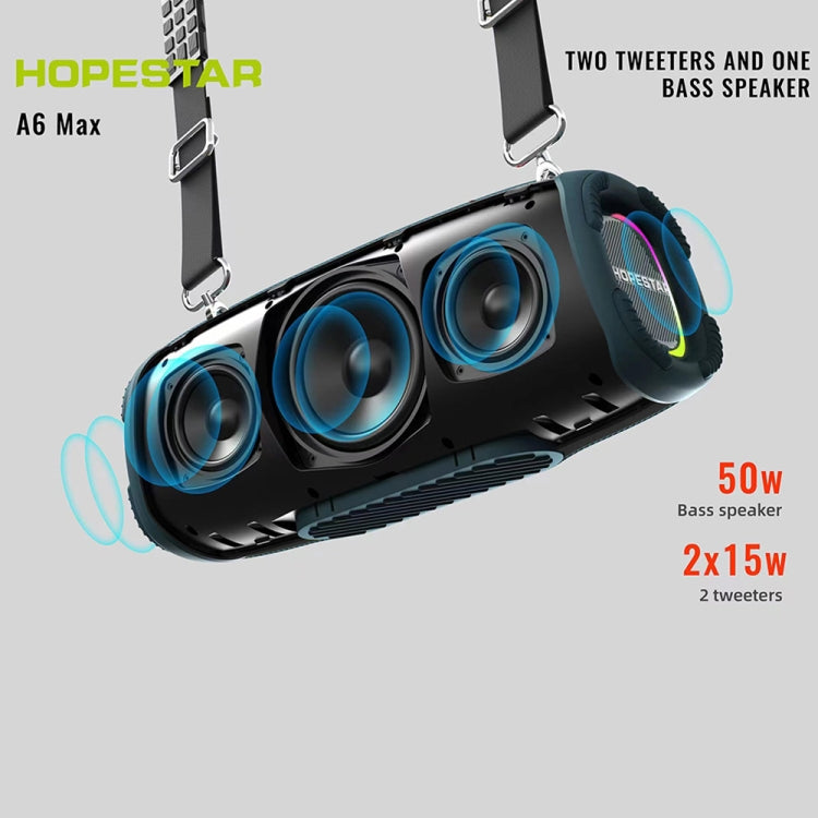 HOPESTAR A6 Max IPX6 Waterproof Outdoor Portable Bluetooth Speaker(Blue) - Desktop Speaker by HOPESTAR | Online Shopping South Africa | PMC Jewellery | Buy Now Pay Later Mobicred