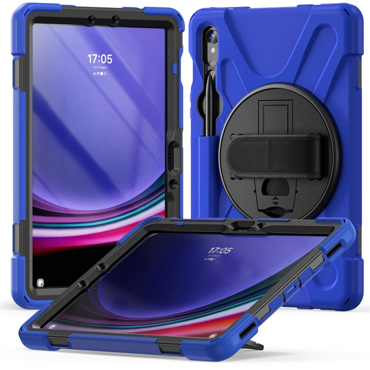 For Samsung Galaxy Tab S9 / S8 / S7 Rotary Handle Grab TPU + PC Tablet Case(Blue) - Galaxy Tab S9 Cases by PMC Jewellery | Online Shopping South Africa | PMC Jewellery | Buy Now Pay Later Mobicred