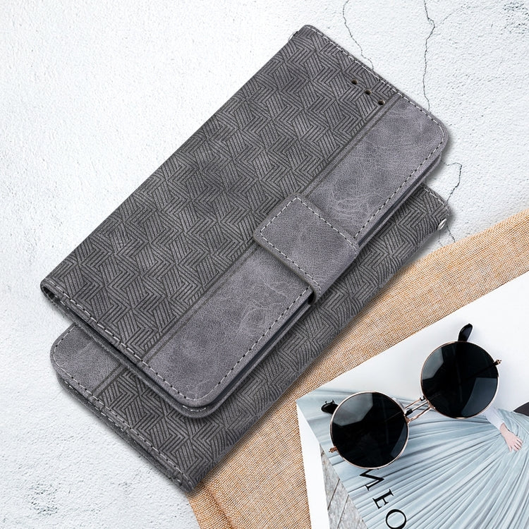 For Honor Magic6 Pro Geometric Embossed Leather Phone Case(Grey) - Honor Cases by PMC Jewellery | Online Shopping South Africa | PMC Jewellery | Buy Now Pay Later Mobicred