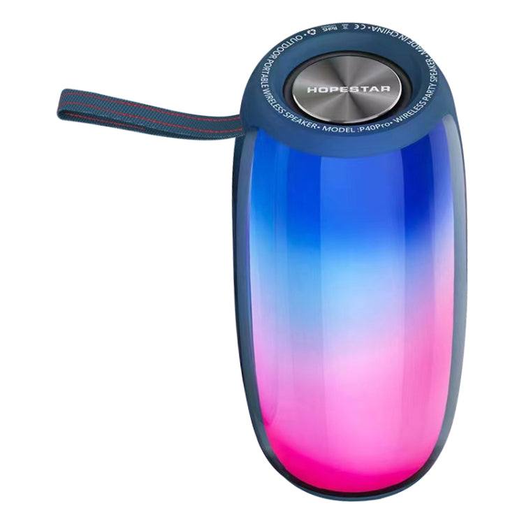 HOPESTAR P40 Pro IPX6 Waterproof RGB Light Wireless Bluetooth Speaker(Blue) - Waterproof Speaker by HOPESTAR | Online Shopping South Africa | PMC Jewellery | Buy Now Pay Later Mobicred