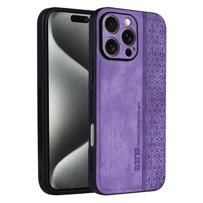 For iPhone 16 Pro AZNS 3D Embossed Skin Feel Phone Case(Purple) - iPhone 16 Pro Cases by AZNS | Online Shopping South Africa | PMC Jewellery | Buy Now Pay Later Mobicred