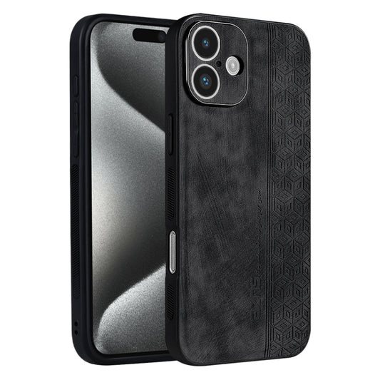 For iPhone 16 Plus AZNS 3D Embossed Skin Feel Phone Case(Black) - iPhone 16 Plus Cases by AZNS | Online Shopping South Africa | PMC Jewellery | Buy Now Pay Later Mobicred